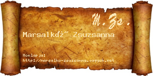 Marsalkó Zsuzsanna névjegykártya